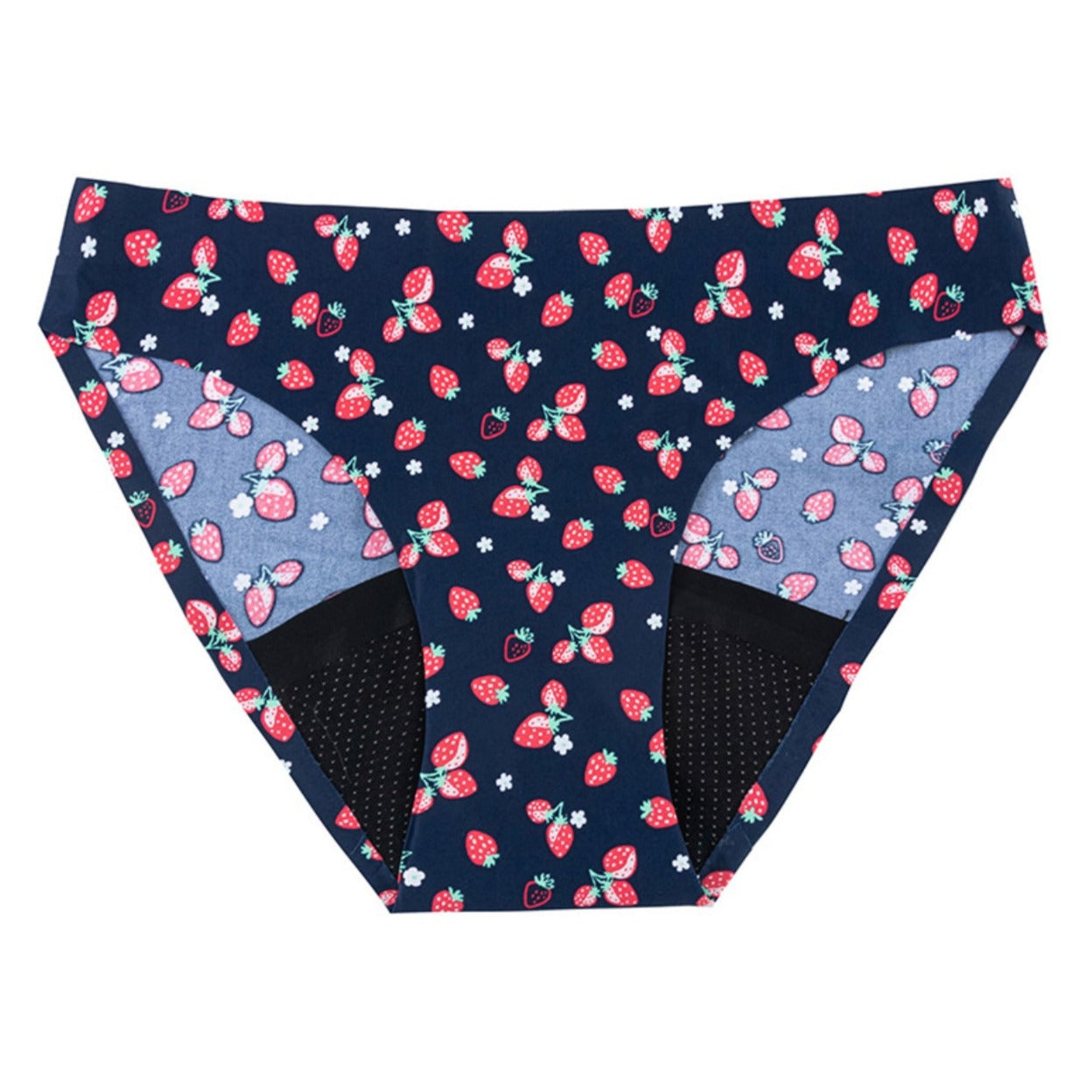 Seamless Navy Strawberry Print Seamless Period Underwear – MyNickerBot