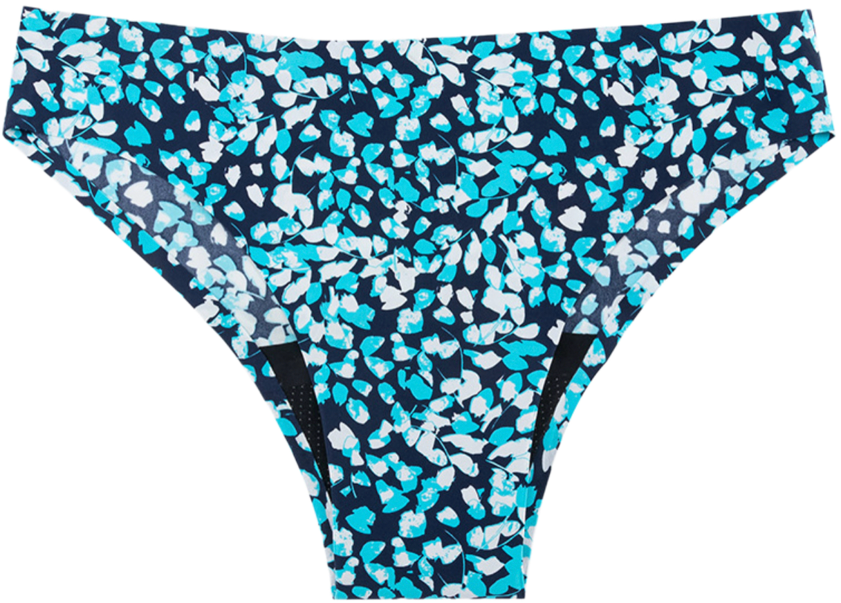Blue Leopard Print Bamboo Thong by Thought
