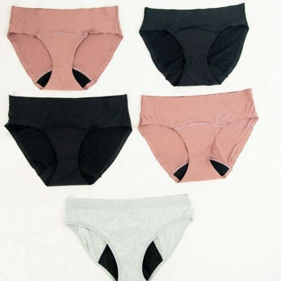 Ladies 5 Pack Seamless Briefs and Cotton Period Underwear – MyNickerBot