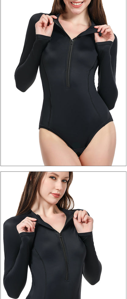 Period Proof Long Sleeve Rashie One Piece Swimsuit UV50