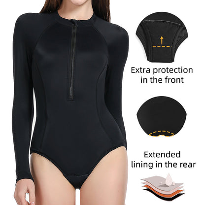 Period Proof Long Sleeve Rashie One Piece Swimsuit UV50