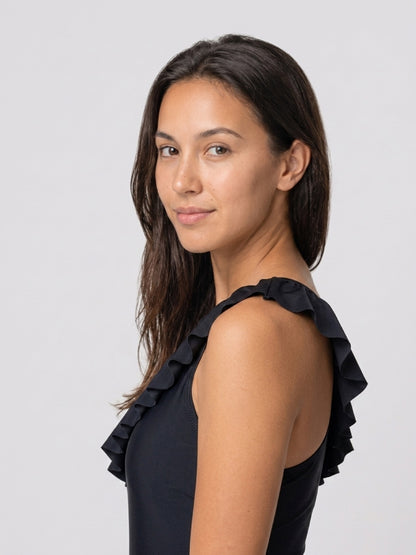 One Shoulder Frill Period Swimsuit