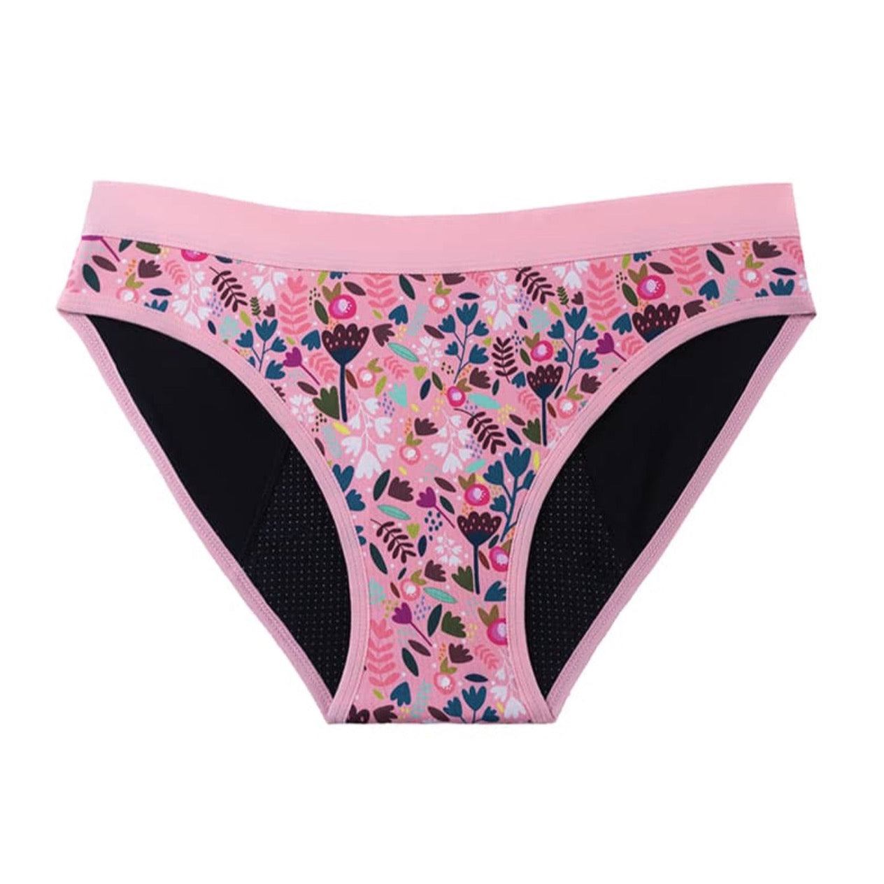 Pink Fern Cotton Period Proof Bikini Brief