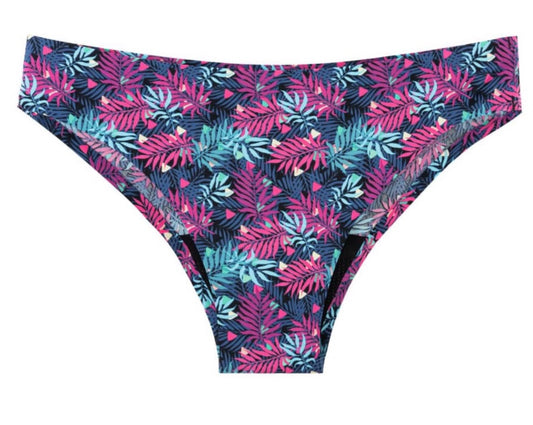 Tween and Teen Period Bikini Swim Bottom - Purple Palm