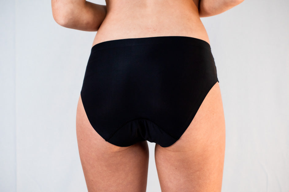  Hiphugger Period Underwear For Women, Period Panties Hold 3  Tampons, Moisture Wicking Underwear For Women Feminine Care Black